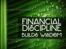 Financial Discipline Inspirational Quote Graphic by Inspiring Thoughts