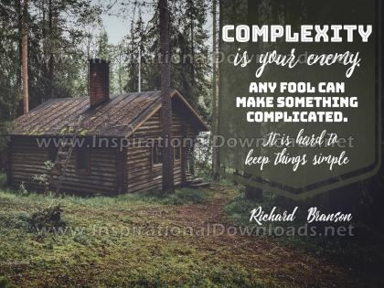 Keep Things Simple Inspirational Quote Graphic by Richard Branson