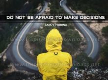Make Decisions Inspirational Quote Graphic by Carly Fiorina
