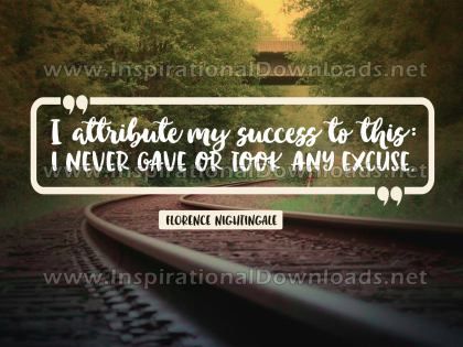 Attribute My Success Inspirational Quote Graphic by Florence Nightingale