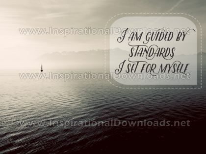 I Am Guided By Standards Inspirational Quote Graphic