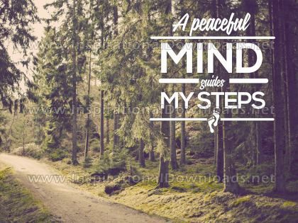 Peaceful Mind Inspirational Quote Graphic