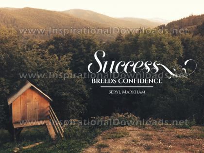 Success Breeds Confidence Inspirational Quote Graphic