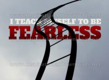 To Be Fearless Inspirational Quote Graphic