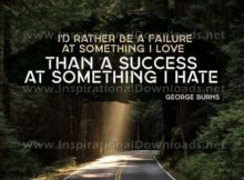 Failure At Something I Love Inspirational Quote Graphic