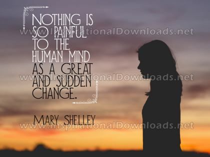 Painful To The Human Mind Inspirational Quote Graphic