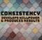 Consistency Develops Willpower Inspirational Quote Graphic