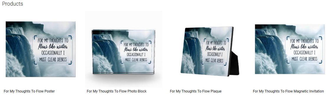 For My Thoughts To Flow Inspirational Quote Graphic Customized Products