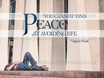 Find Peace Inspirational Quote Graphic