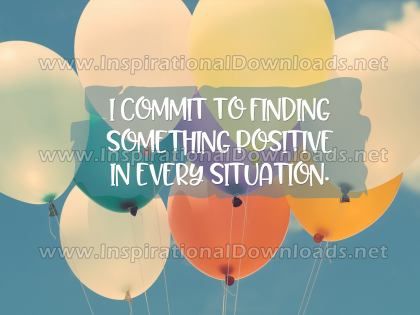 Finding Something Positive Inspirational Quote Graphic