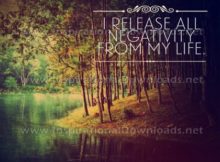 Release All Negativity Inspirational Quote Graphic
