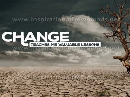 Change Teaches Me Inspirational Quote Graphic