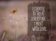 Treat Everyone With Love Inspirational Quote Graphic