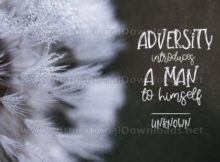 Adversity Inspirational Quote Graphic