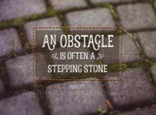 Obstacle A Stepping Stone Inspirational Quote Graphic