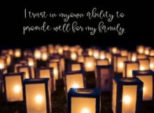 Provide Well For My Family Inspirational Quote Graphic