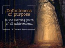 Definiteness of Purpose Inspirational Quote by W. Clement Stone