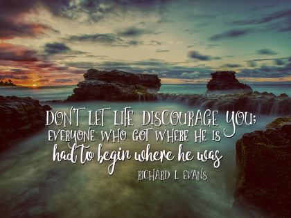 Everyone Who Got Where He Is by Richard Evans Inspirational Quote Graphic