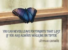 Footprints That Last by Leymah Gbowee Inspirational Quote Graphic