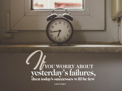 Today's Successes by an Unknown Author Inspirational Quote Graphic