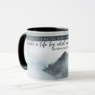 Make A Life by Winston Churchill Inspirational Mug