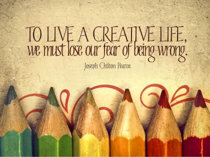 Live A Creative Life by Joseph Chilton Pearce Inspirational Graphic Quote Poster