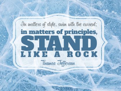 Matters Of Principles by Thomas Jefferson Inspirational Graphic Quote Poster