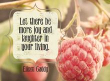 More Joy And Laughter by Eileen Caddy Inspirational Quote Graphic