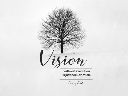 Vision by Henry Ford Inspirational Quote Graphic