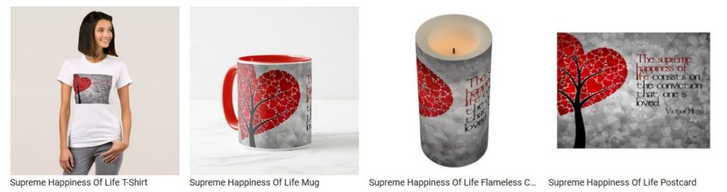 Supreme Happiness Of Life by Victor Hugo Customized Inspirational Products