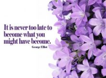 Become What You Might Have Become by George Elliot Inspirational Quote Graphic
