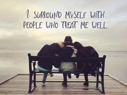 People Who Treat Me Well Inspirational Graphic Quote Poster