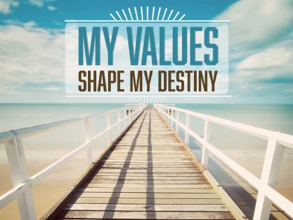 1270-Values Inspirational Graphic Quote Poster