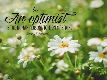 An Optimist Inspirational Quote Graphic
