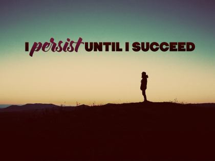 1293-Persist Inspirational Graphic Quote Poster