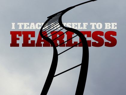 1308-Fearless Inspirational Graphic Quote Poster