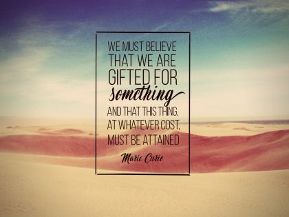 1335-Curie Inspirational Graphic Quote Poster