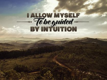 1358-Intuition Inspirational Graphic Quote Poster