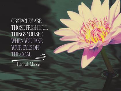 Eyes Off The Goal by Hannah Moore Inspirational Graphic Quote