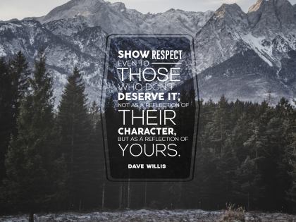 Reflection of Your Character by Dave Willis Inspirational Graphic Quote Poster