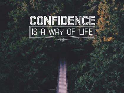 1532-Confidence Inspirational Graphic Quote Poster