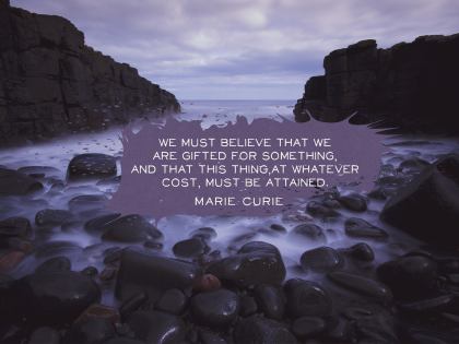 1542-Curie Inspirational Graphic Quote Poster