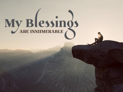 1606-Blessings Inspirational Graphic Quote Poster