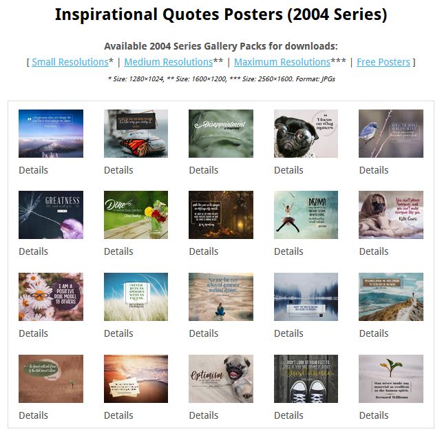 Inspirational Quotes Posters (2004 Series)