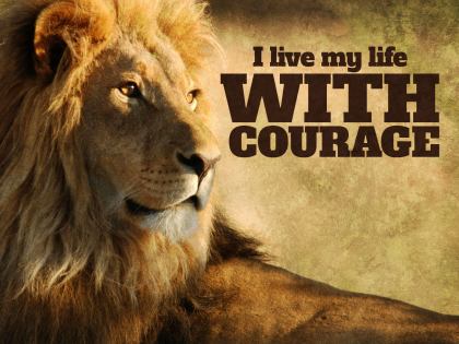 735-Courage Inspirational Graphic Quote Poster