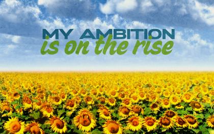 737-Ambition Inspirational Graphic Quote Poster