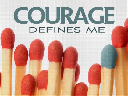 752-Courage Inspirational Graphic Quote Poster