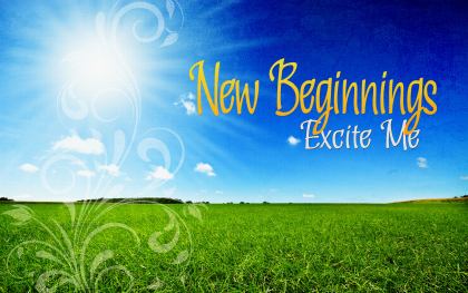 761-Beginnings Inspirational Graphic Quote Poster