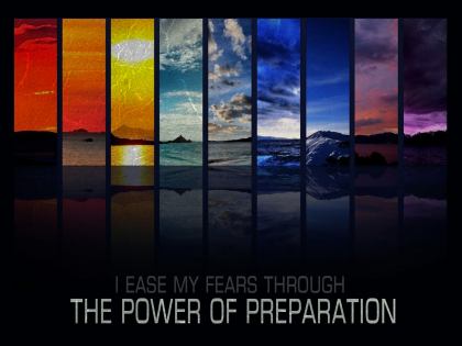 823-Preparation Inspirational Graphic Quote Poster