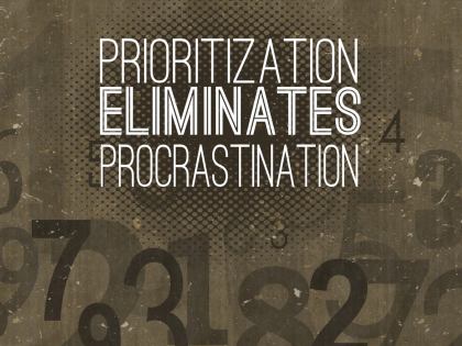 826-Prioritization Inspirational Graphic Quote Poster